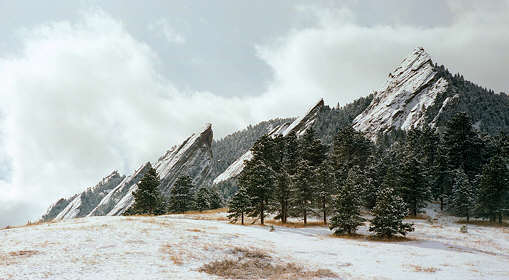 The Flatirons near the Chautauqua trailhead.