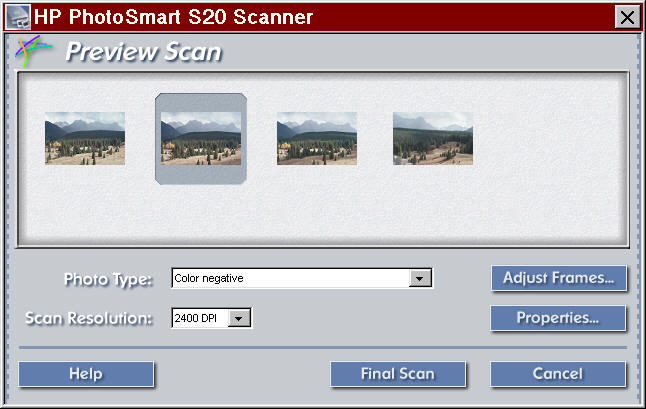 Thumbnail images for the HP S20