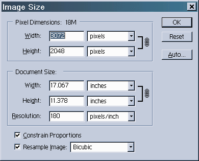 Photoshop Image Size dialog box