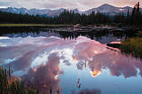 Red Rock Lake sunset; Images 1999-2000