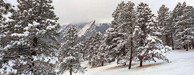 Flatirons in snow