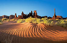 Monument Valley Totem Poles and sand