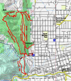 Red Rock and Mt. Sanitas trails NW of downtown